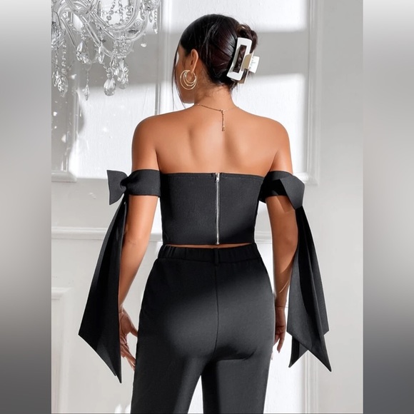 SHEIN Bow Bustier Crop Top - Picture 3 of 3